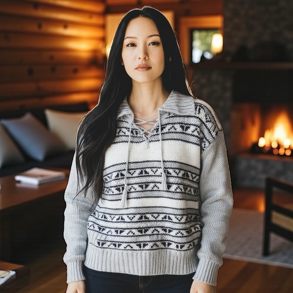 G.H. Bass Vintage Deadstock Cozy Sweater NWT NEW Rustic Outdoors Classic Pattern - Picture 1 of 5